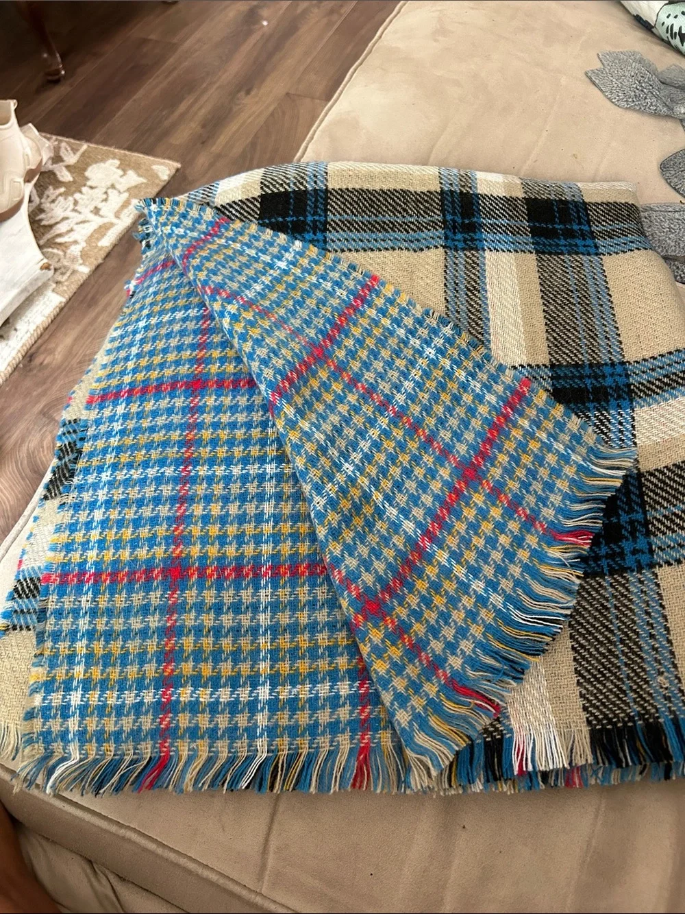 Extra Large, Two-Patterned Blanket Scarf
